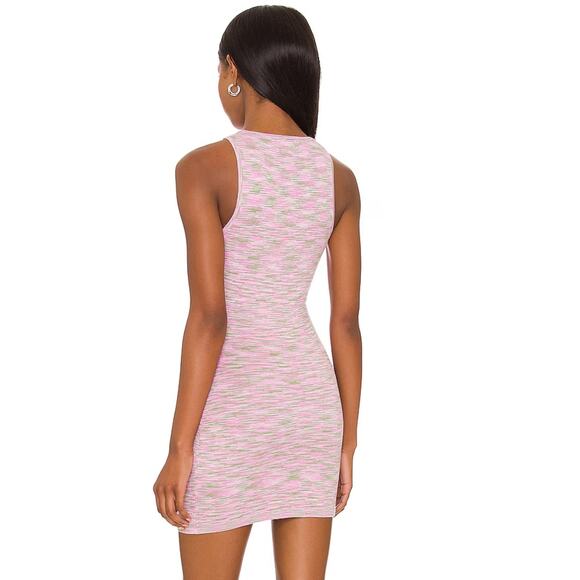 Superdown Zariah Asymmetrical Button Dress in Pink Multi NWOT Small - Picture 3 of 3